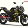 Decal Stiker Full Body Motoblast Kawasaki Z250 Livery Black Dark Knight Logo